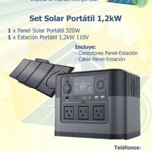 Set Solar Portátil 1,2kW