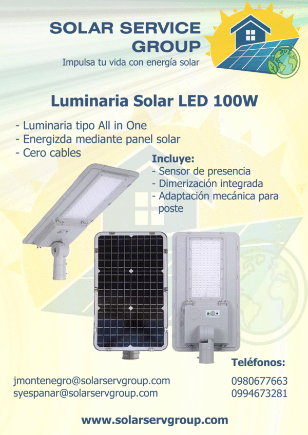 Luminaria Solar LED 100W