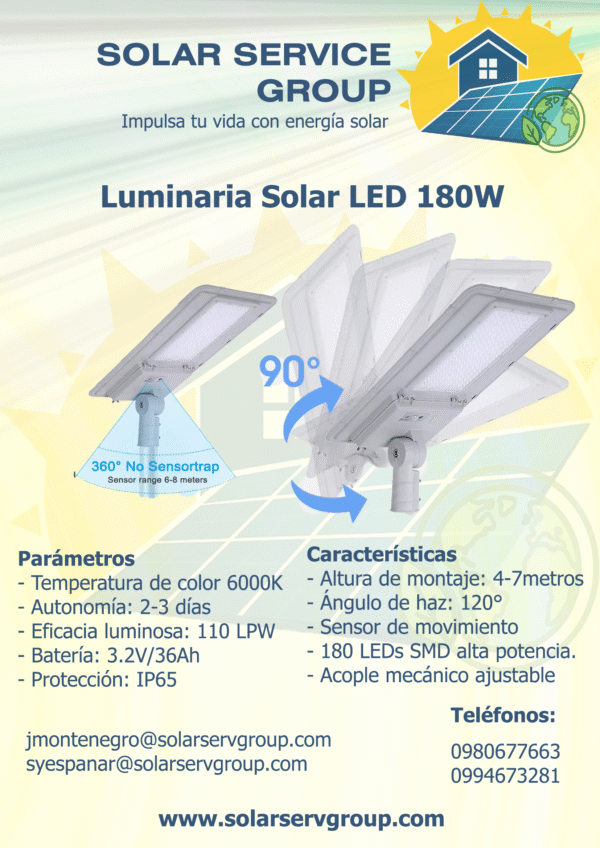 Luminaria Solar LED 100W