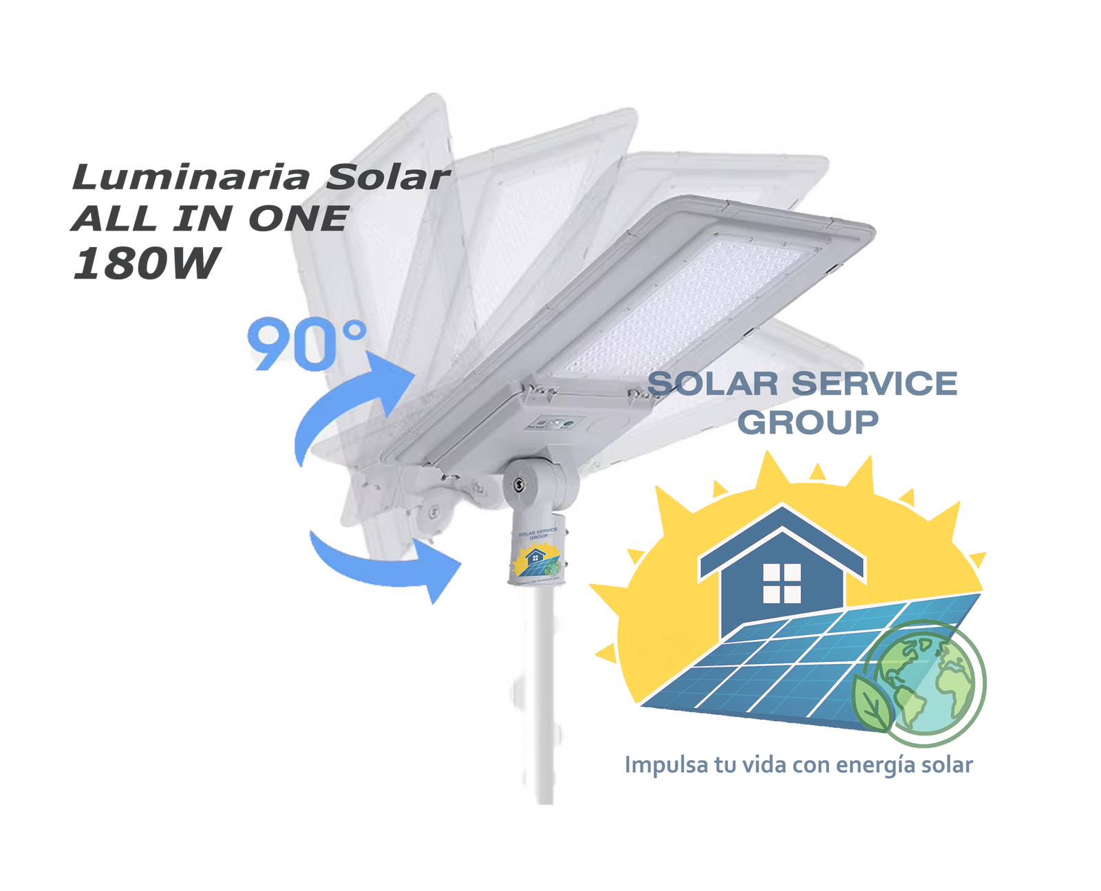 Luminaria Solar LED 180W: imagen 1
